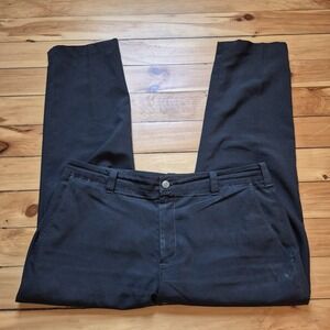 Bluffworks Chino Pants Men 36/28 Straight Black Work Performance Golf Altered